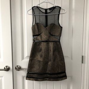 AKIRA black and gold dress size S